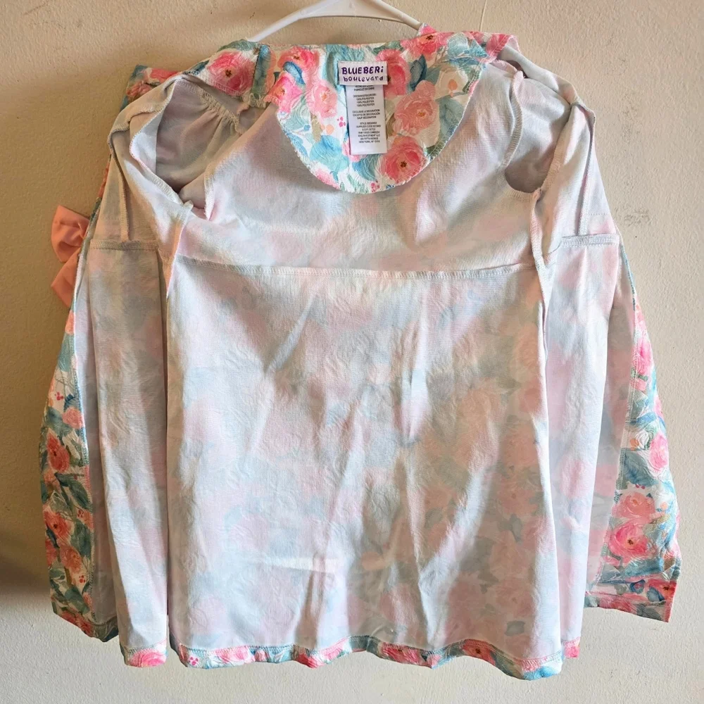 Blueberi Boulevard Floral Dress And Coat Set Girls Size 5 Pink Easter Party